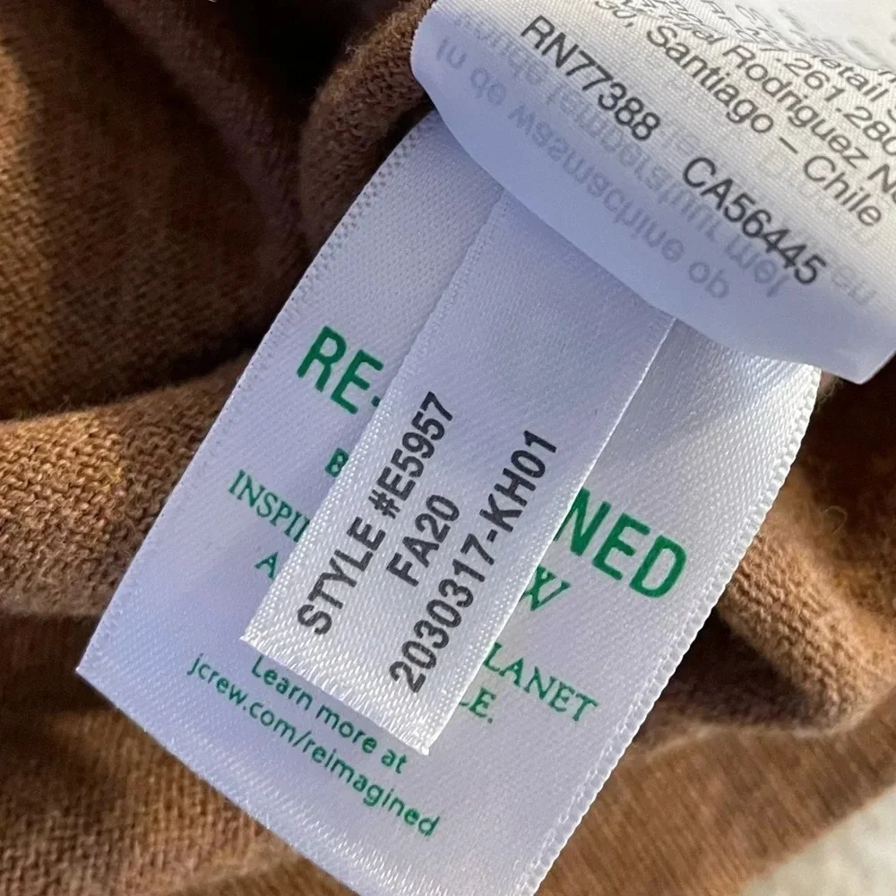 J Crew (Fall 2020 )Classic cotton cardigan sweater in Heathered Mushroom E5957